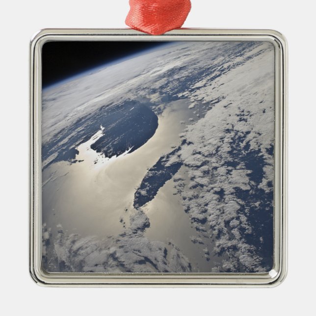 High-oblique view of the Gaspe Peninsula Metal Ornament (Front)