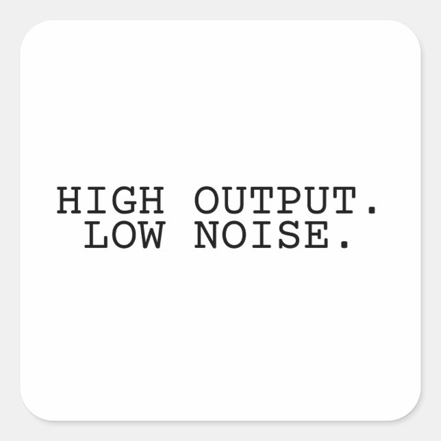 High Output Low Noise Square Sticker (Front)