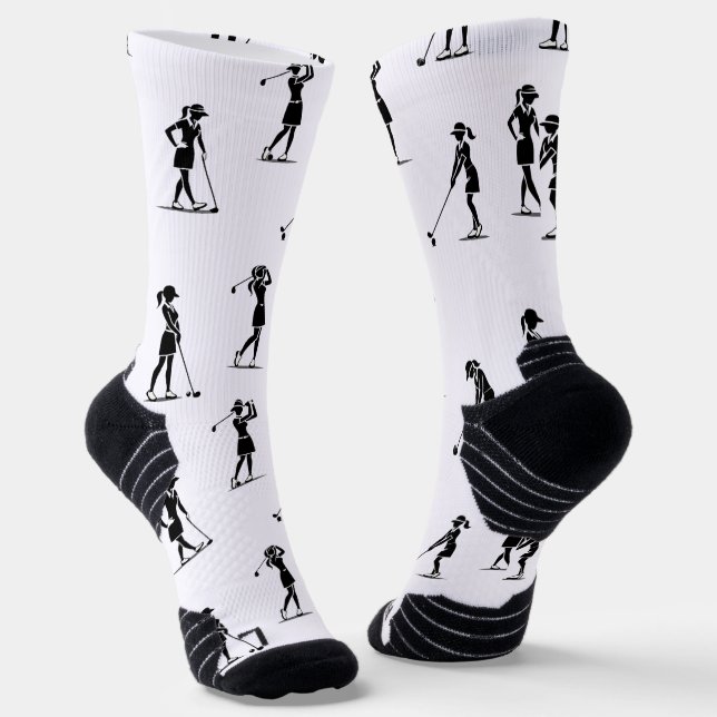 High-Performance Athletic Crew Golf Socks (Angled)