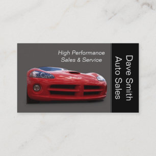 High Performance Car Dealer Business Card