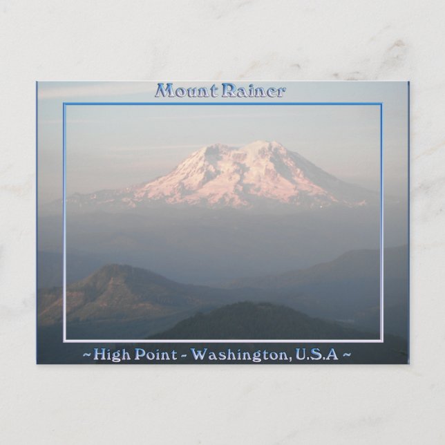 HIGH POINT Mount Rainier Washington Postcard (Front)