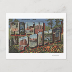High Point, North Carolina - Large Letter Scenes Postcard