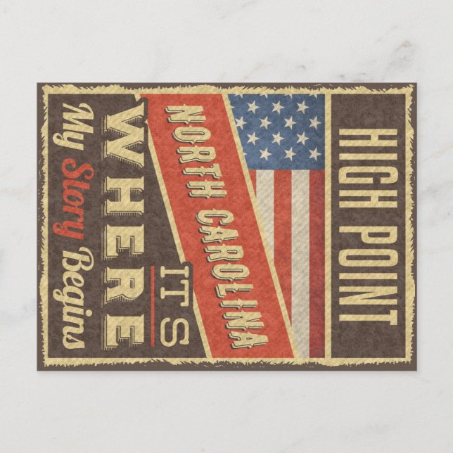 High Point North Carolina Postcard (Front)