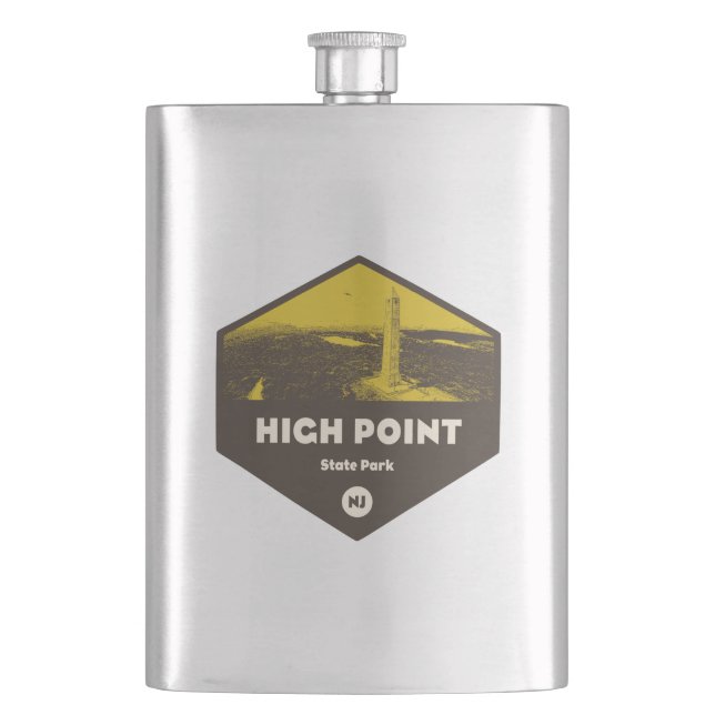 High Point State Park New Jersey Hip Flask (Front)