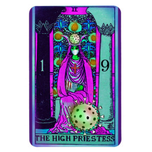 High Priestess Coronavirus Tarot Card Magnet