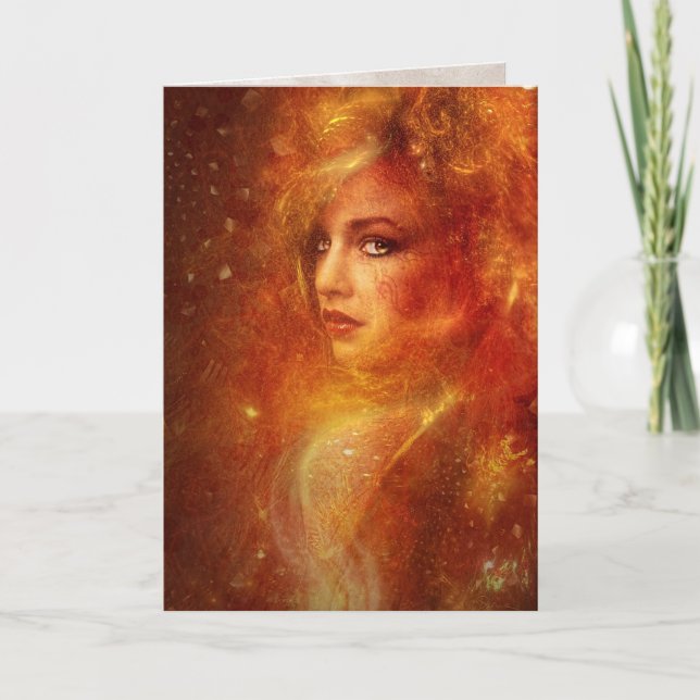 High Priestess Fire Card (Front)