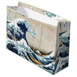 High Quality Great Wave off Kanagawa by Hokusai Large Gift Bag