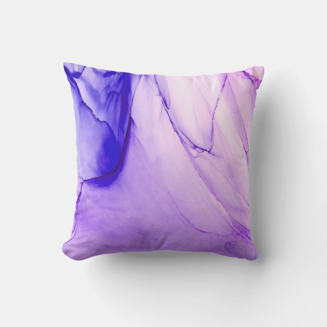 High-quality modern abstract painting rendered wit throw pillow (Front)