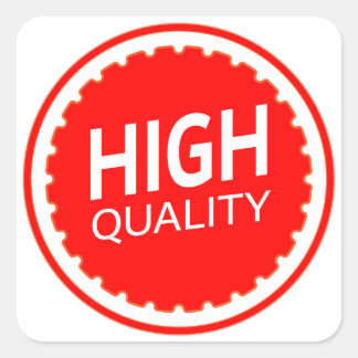 High Quality Red Badge  Square Sticker