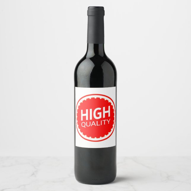 High Quality Red Badge  Wine Label (Front)