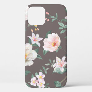 high-quality set of various watercolor flowersart, iPhone 12 case