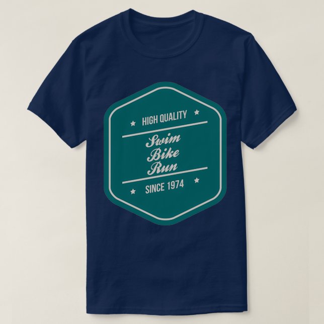 High Quality Triathlon Swim Bike Run T-Shirt (Design Front)
