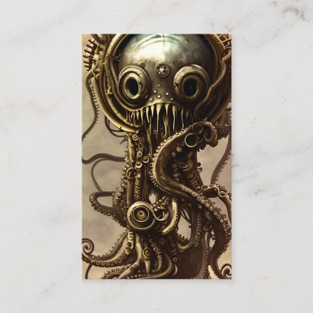 High Quality Underwater Portrait of an Octopus Business Card (Front)