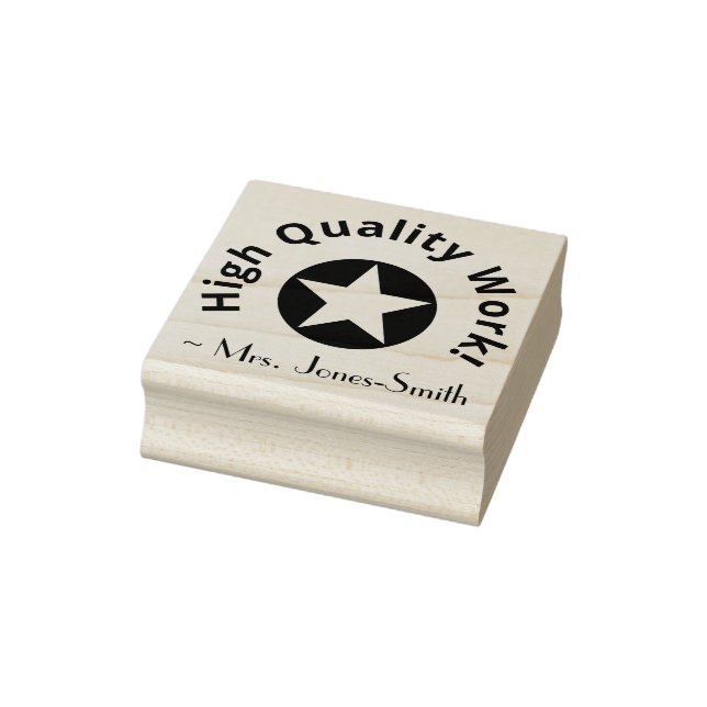 "High Quality Work!" Tutor Rubber Stamp (Stamp)