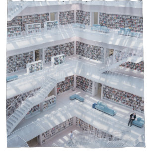 HIGH-RAISE PHOTOGRAPHY OF LIBRARY