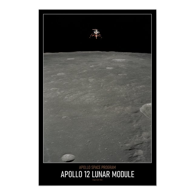 High Resolution Astronomy Apollo 12 Lunar Module Poster (Front)