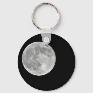 High resolution Full Moon Photo Keychain