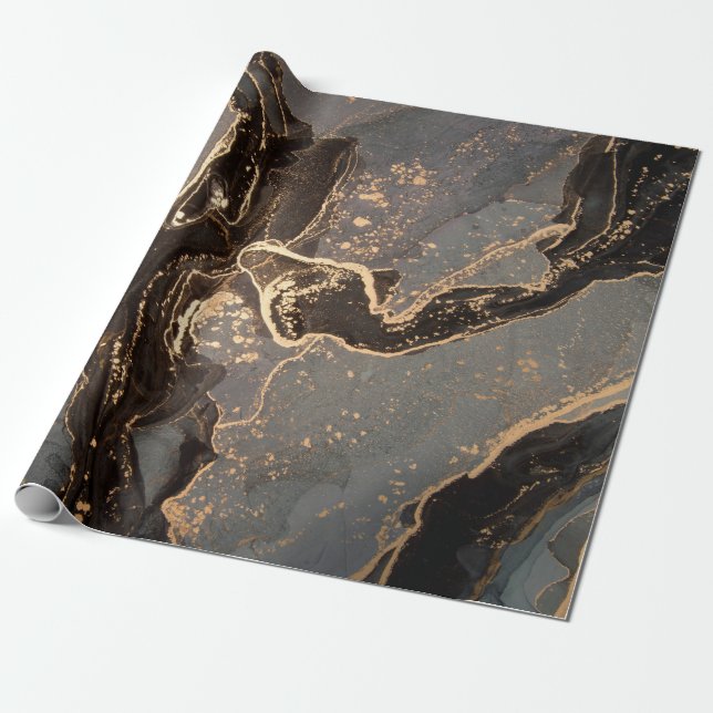 High resolution. Luxury abstract fluid art paintin Wrapping Paper (Unrolled)