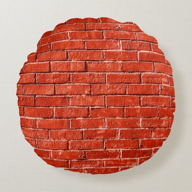 high resolution seamless rusty brick wall texture. round pillow (Front)