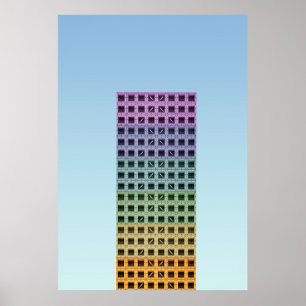 High rise building poster