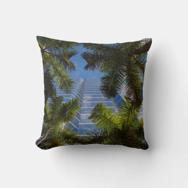 High rise buildings throw pillow (Front)
