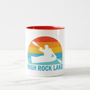 High Rock Lake North Carolina Kayak Two-Tone Coffee Mug