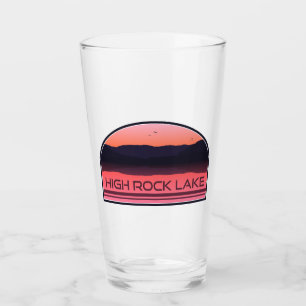 High Rock Lake North Carolina Red Sunrise Glass