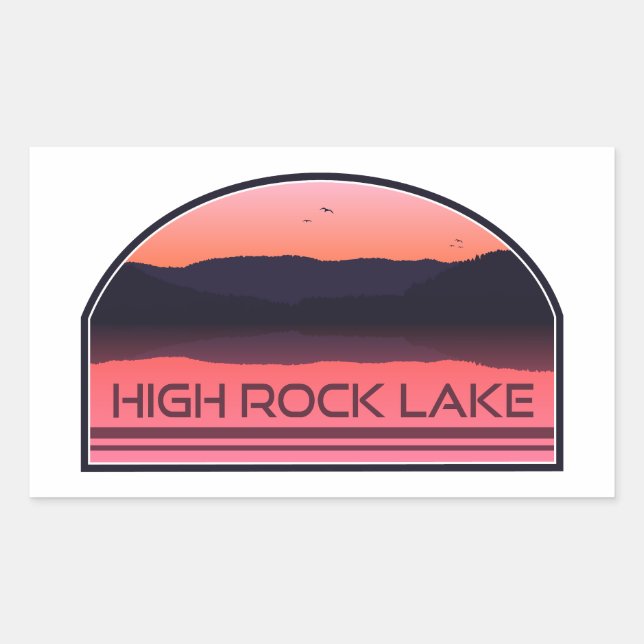 High Rock Lake North Carolina Red Sunrise Sticker (Front)
