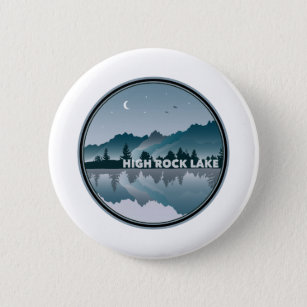 High Rock Lake North Carolina Reflection 2 Inch Round Button