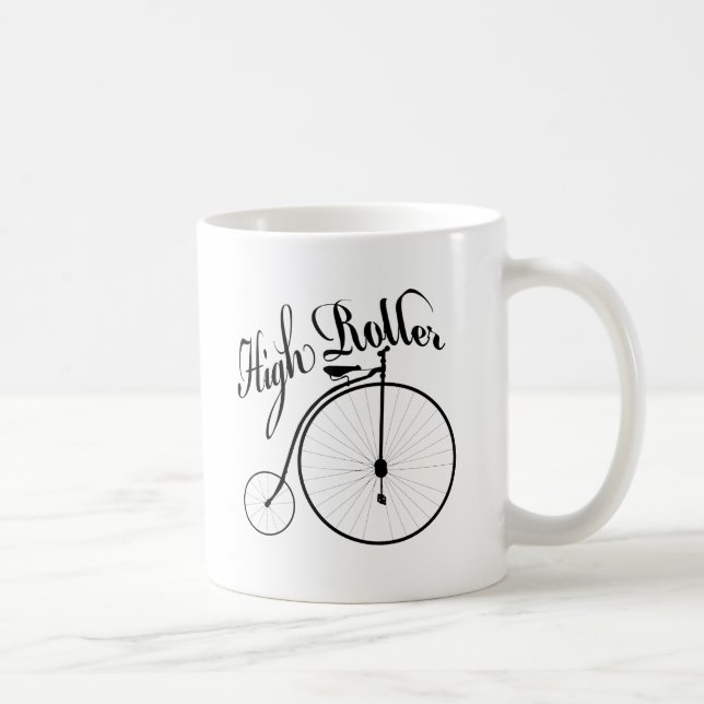 High Roller Funny Vintage Style Design Coffee Mug (Right)