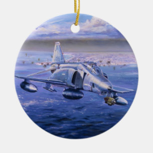 High Rollers over Kuwait by Rick Herter Ceramic Ornament
