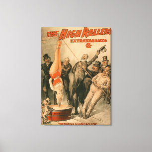 High RollersDunking Woman in Beer Poster Canvas Print