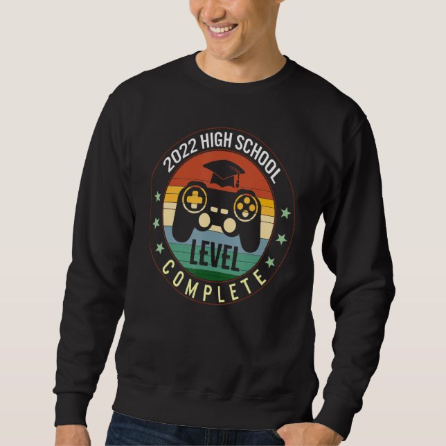 High School 2022 Graduation Level Complete Video G Sweatshirt (Front)