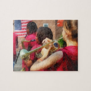 High School Band at Parade Jigsaw Puzzle