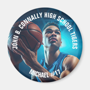 High School Basketball Player Photo Keepsake Magnet