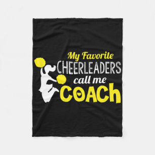 High School Cheerleading Team Coach Fleece Blanket