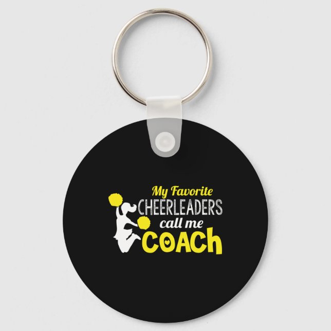 High School Cheerleading Team Coach  Keychain (Front)