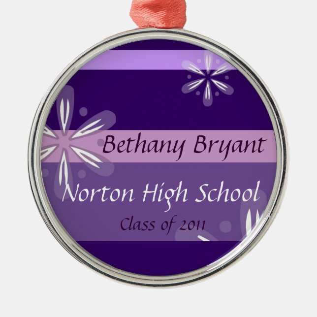 High School Class of 2011 Keepsake Metal Ornament (Front)