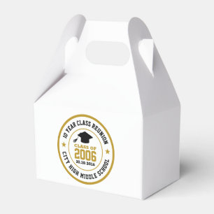 High School Class Reunion College Graduation Year Favor Box
