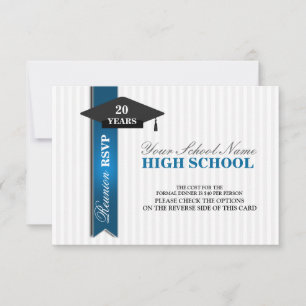 High School Class Reunion RSVP Card