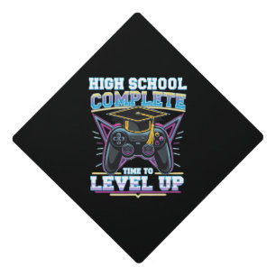 High School Complete Gamer Gaming Graduation Cap Topper
