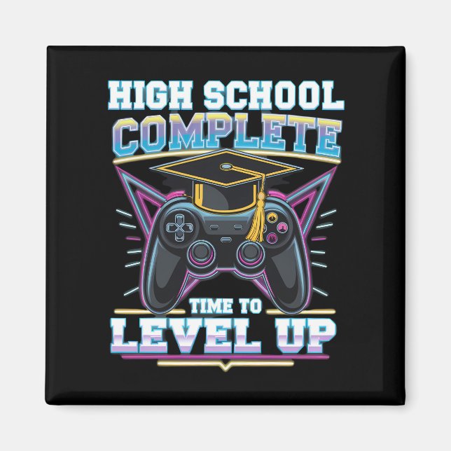 High School Complete Gamer Gaming Graduation Magnet (Front)