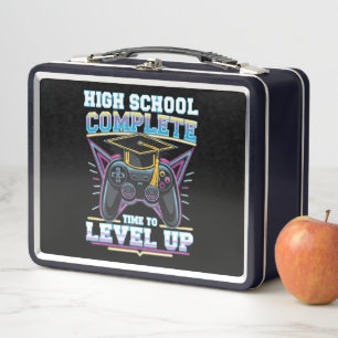 High School Complete Gamer Gaming Graduation Metal Lunch Box