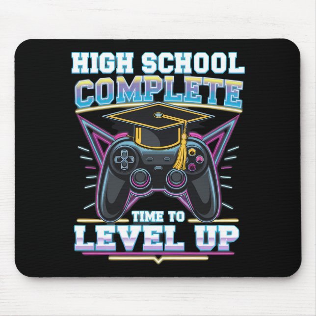 High School Complete Gamer Gaming Graduation Mouse Pad (Front)