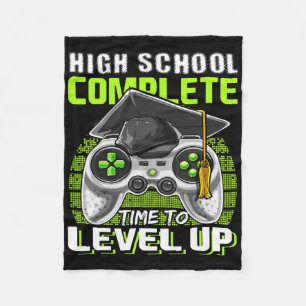 High School Complete Video Game Senior Graduation Fleece Blanket