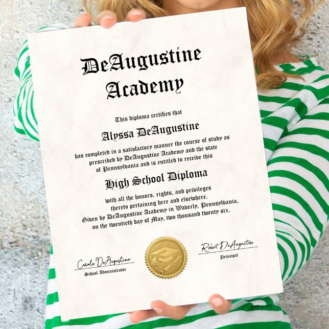 High School Diploma for Homeschool Poster (Creator Uploaded)