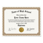 High School diploma, homeschool certificate, GED