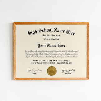 High School Diploma, homeschool, General Equivalen Poster