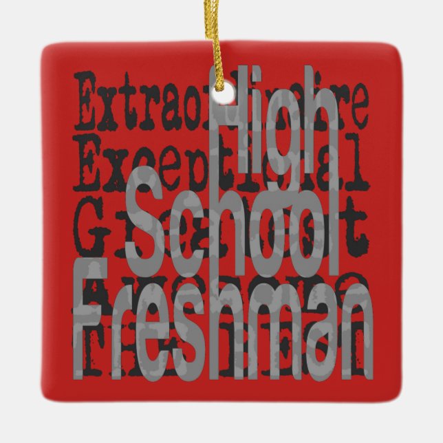 High School Freshman Extraordinaire Ceramic Ornament (Front)