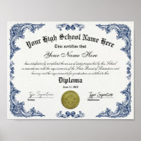 High School graduate Diploma, GED certificate 